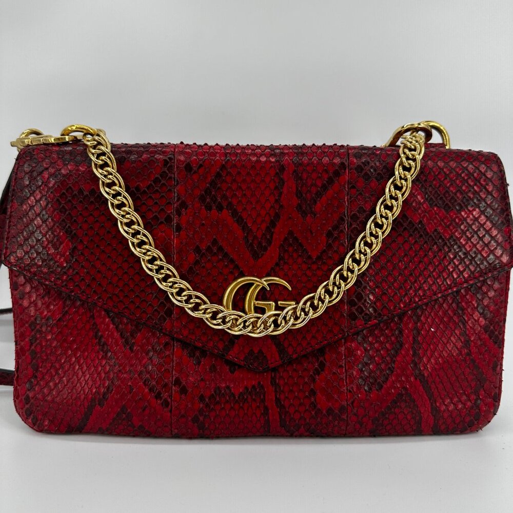 Gucci Python Thiara Medium Double-Sided Shoulder … - image 4